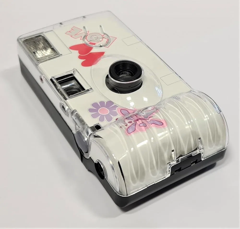 8X 1A PHOTO PORST Einwegkamera Edition Butterfly, Schmetterling, mit Blitz, Batterien und Film (8er Pack, je 27 Aufnahmen)