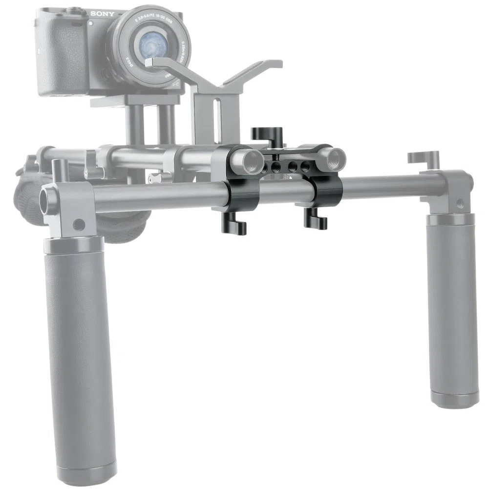 NICEYRIG 15 mm Rod Clamp Dual zu Single 90 Grad Schienenblock für Video Camcorder Kamera DV/DC Schulter Support System
