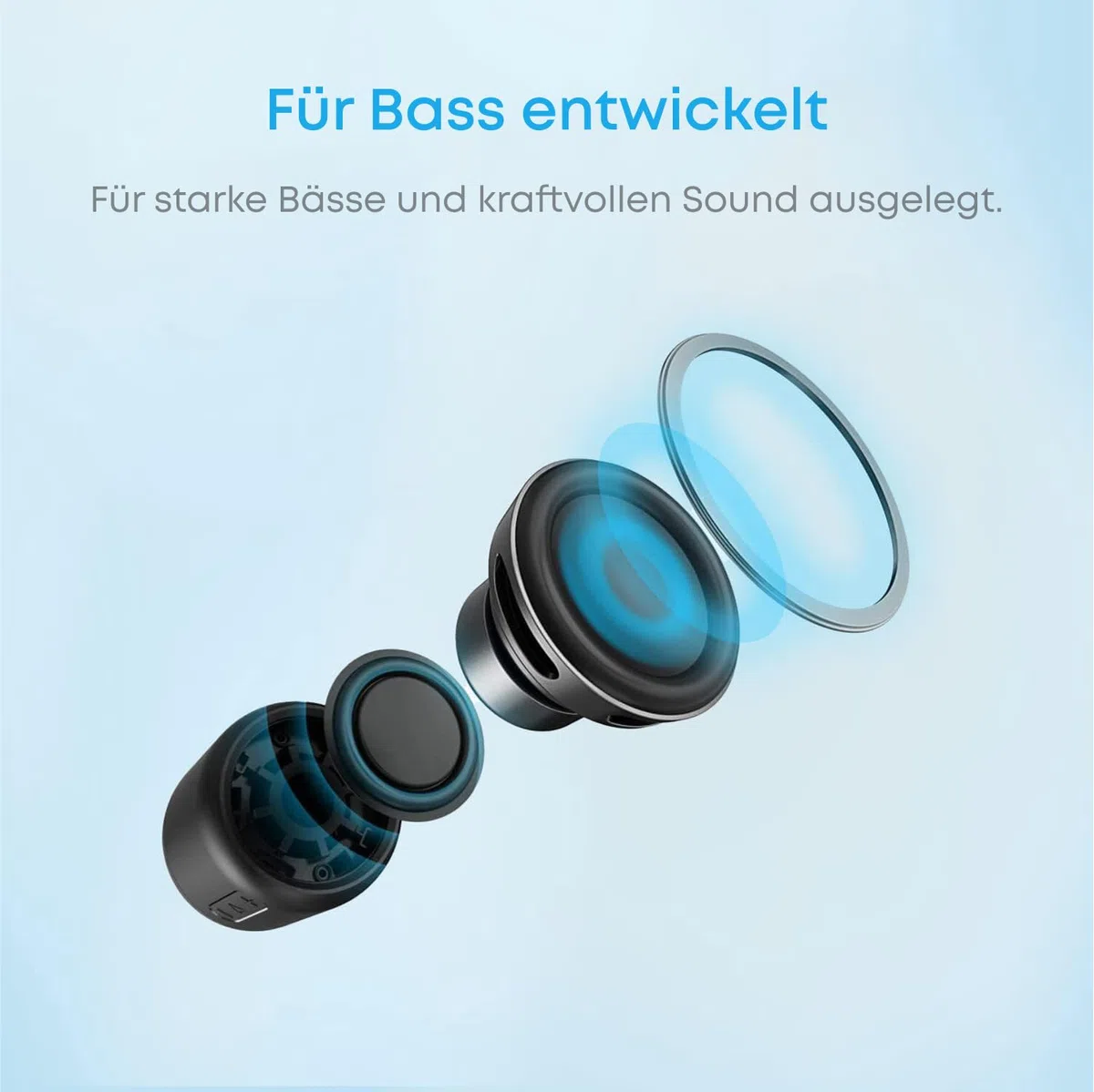 Anker Soundcore mini Bluetooth Lautsprecher mit 15 Stunden Spielzeit, Fantastischer Sound, 20 Meter Bluetooth Reichweite, FM Radio und intensiver Bass(Schwarz)