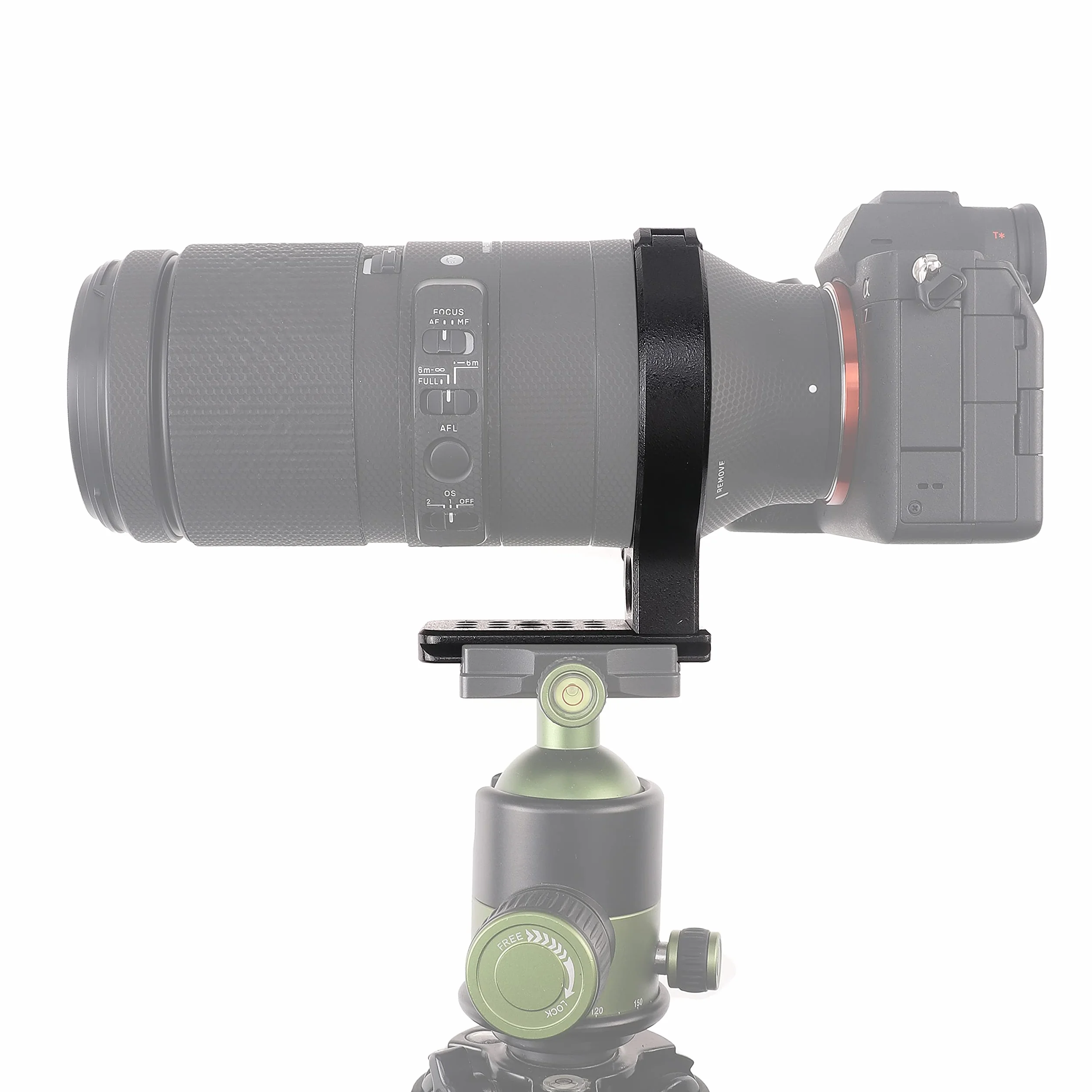 Hersmay Metall Objektiv Stativschelle für Sigma 100-400 F5-6.3 DG DN OS Objektiv für Sony E Mount Art 105mm F1.4 DG HSM Eingebaute Arca-schnellwechselplatte