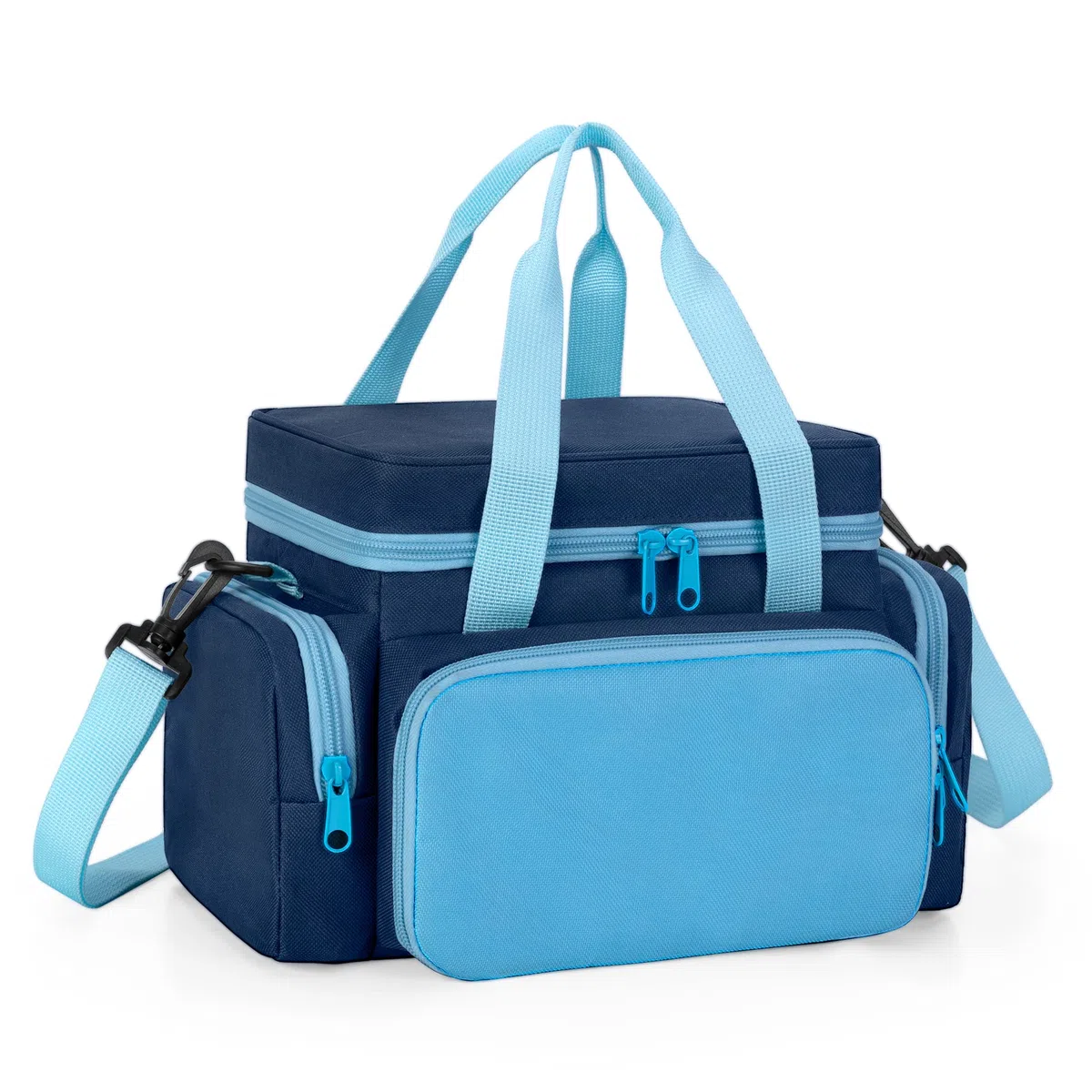 LoDrid Tragetasche kompatibel mit Toniebox 1/2, Aufbewahrungstasche Organizer für Audio-Player-Set und Zubehör mit Griff und Schultergurt, Blau, nur Tasche (patentiertes Design)