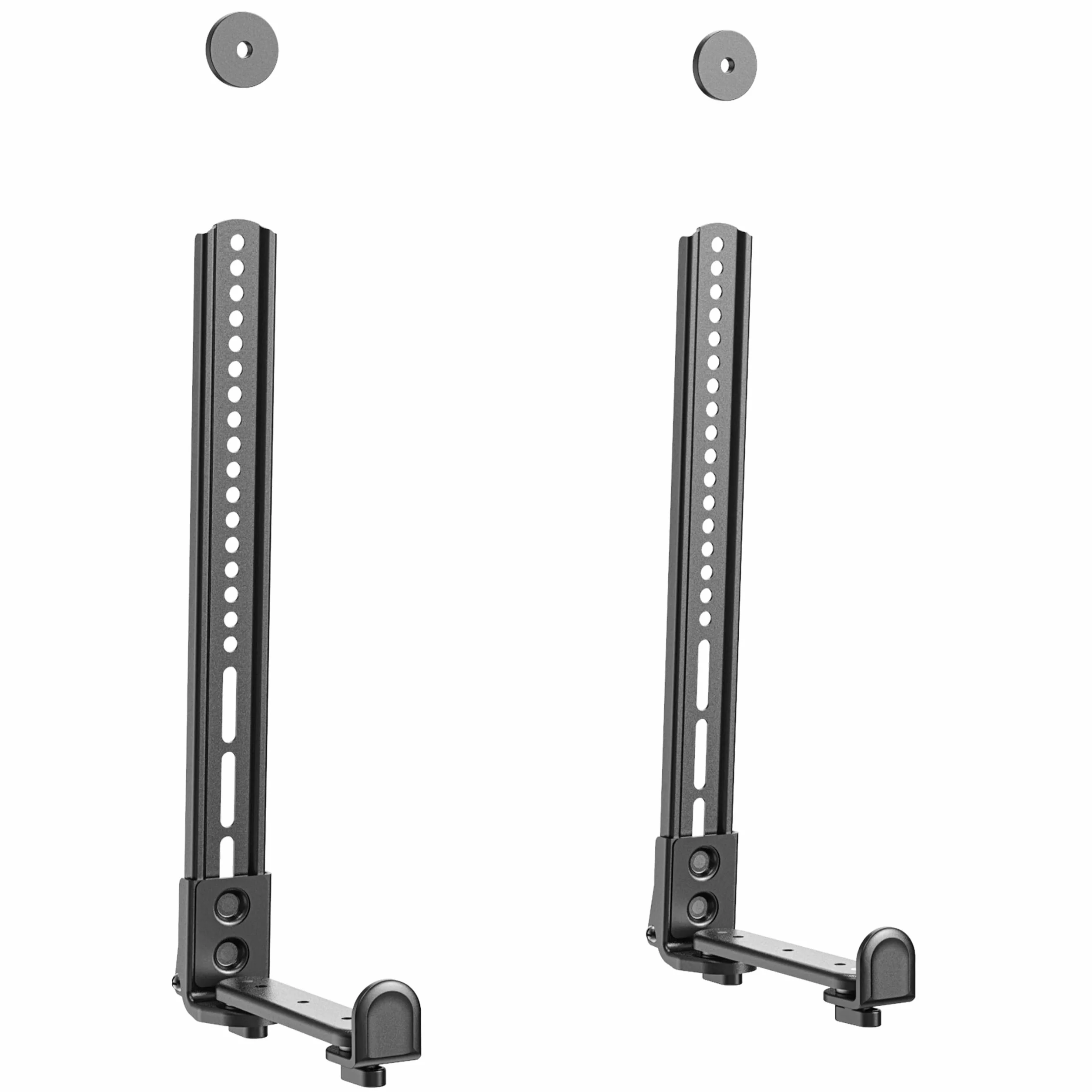 PUTORSEN Soundbar Halterung Universal für die Montage über oder unter TV, Soundbar-TV-Halterung für Soundbar mit und ohne Montageloch, mit Anti-Rutsch Sockelhalter, für Soundbar bis zu 15kg, Schwarz