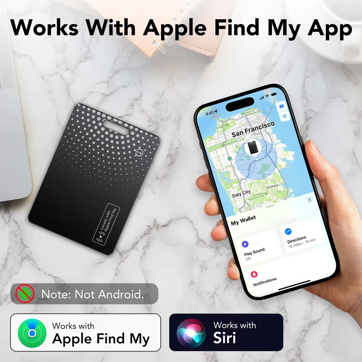 TIMU Air Smart Tag Card Funktioniert mit Apple Find My, Wiederaufladbarer Wallet Tracker (Nur iOS), Dünne Geldbörsen Tracker Karte IP68 Wasserdicht, Tag Karte für Reisekoffer/Geldbeutel/Koffer