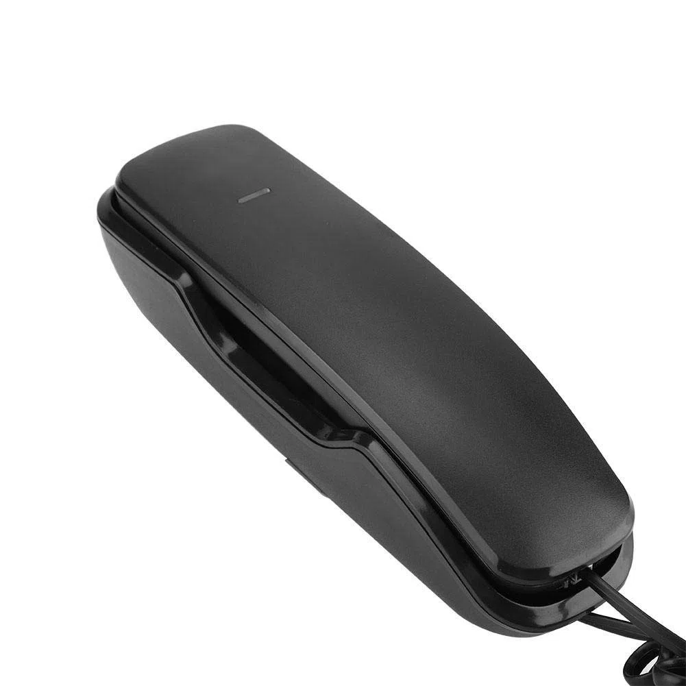 VBESTLIFE Noise Canceling Wandtelefon,Letzte Wahlwiederholung Anti-Interferenz Wandmontiertes Telefon für Büro,Haus, Hotel usw.(Schwarz)