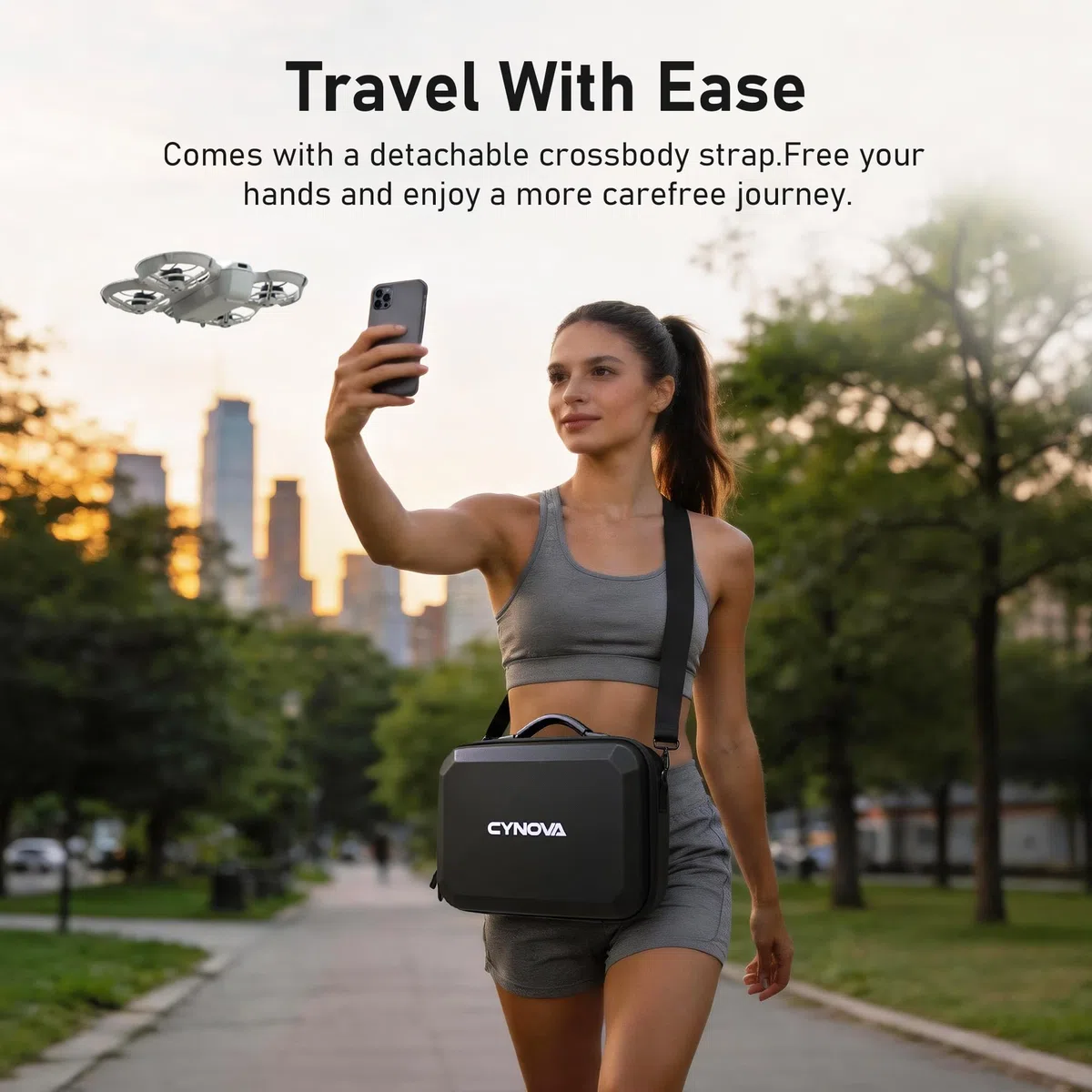 CYNOVA Neo 2 Tragetasche für DJI Neo 2,Neo 2 Tasche kompatibel mit Neo 2 Drohne RC-N3 Fernsteuerung und Akku,PU-Material Stoßfest Staubdicht,Neo 2 Zubehör Drohne Zubehör
