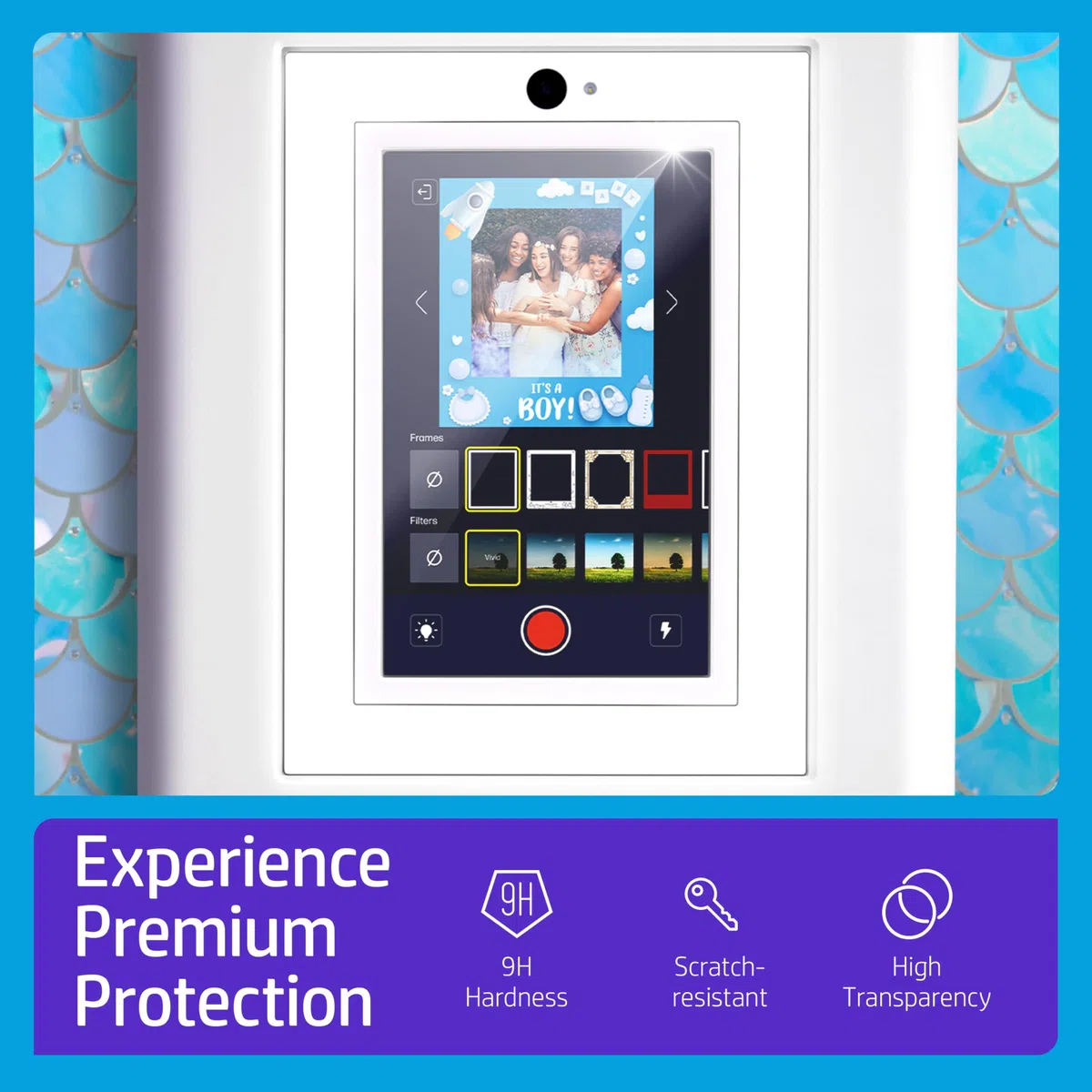 HP Sprocket Photobooth Displayschutzfolie - 9H hochtransparenter, kratzfester Displayschutz, exklusiv für die Verwendung mit HP Sprocket Photobooth