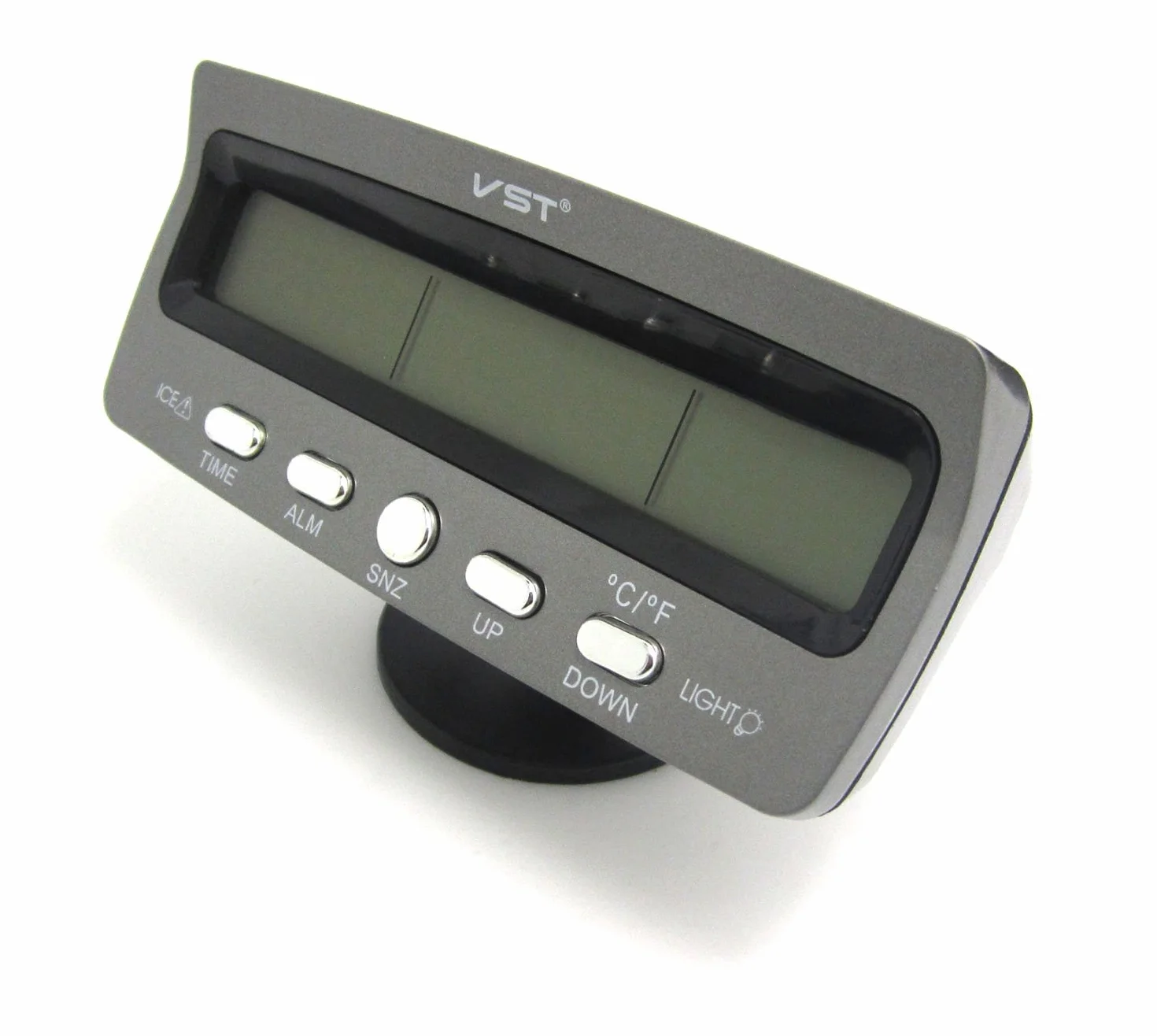 12V Auto-Spannungsüberwachungs-Thermometer, Multifunktions-Temperatur- und Spannungsmesser mit Temperatur/Zeit-LCD-Anzeige