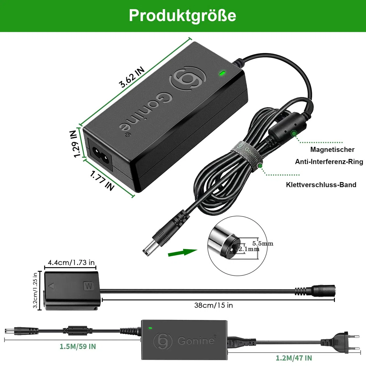 AC-PW20 Netzteil NP-FW50 Dummy Akku Kit für Sony Alpha ZV-E10 A7 A7R A7S A7II A7RII A7SII A6500 A6400 A6300 A6100 A6000 A5100 A5000 RX10 II III IV NEX-3 NEX-5 NEX-7