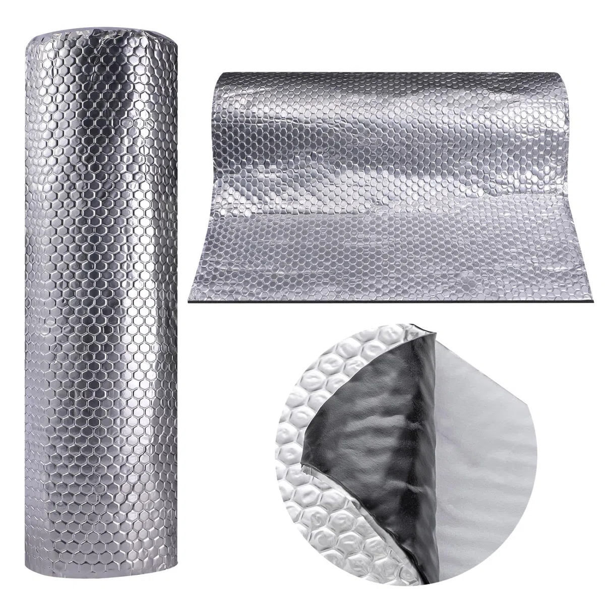 Alubutyl 2 mm x 50 cm x 4 Meter = 2 m² Selbstklebende Alubutyl Anti Dröhn Dämmmatte, Auto Dämmung, Fahrzeugdämmung