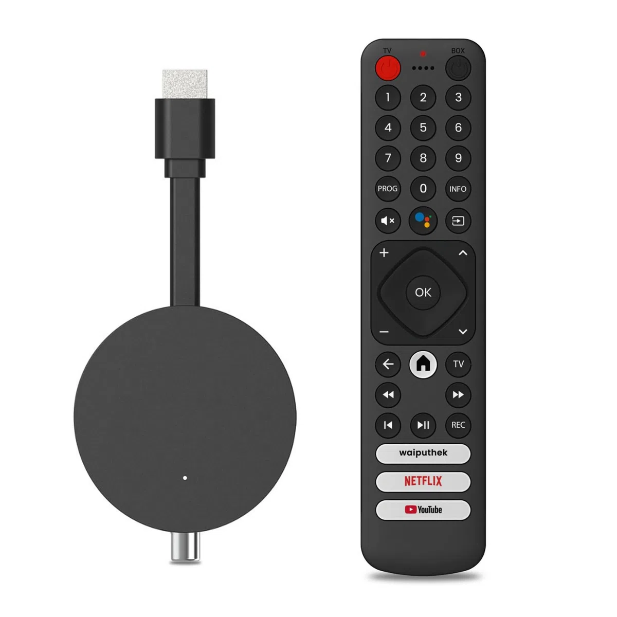 freenet TV Hybrid TV Stick, DVB-C/T2 & Streaming, 3 Monate freenet TV, Android TV 3, WLAN HDMI Streaming Stick mit Chromecast, 4K UHD