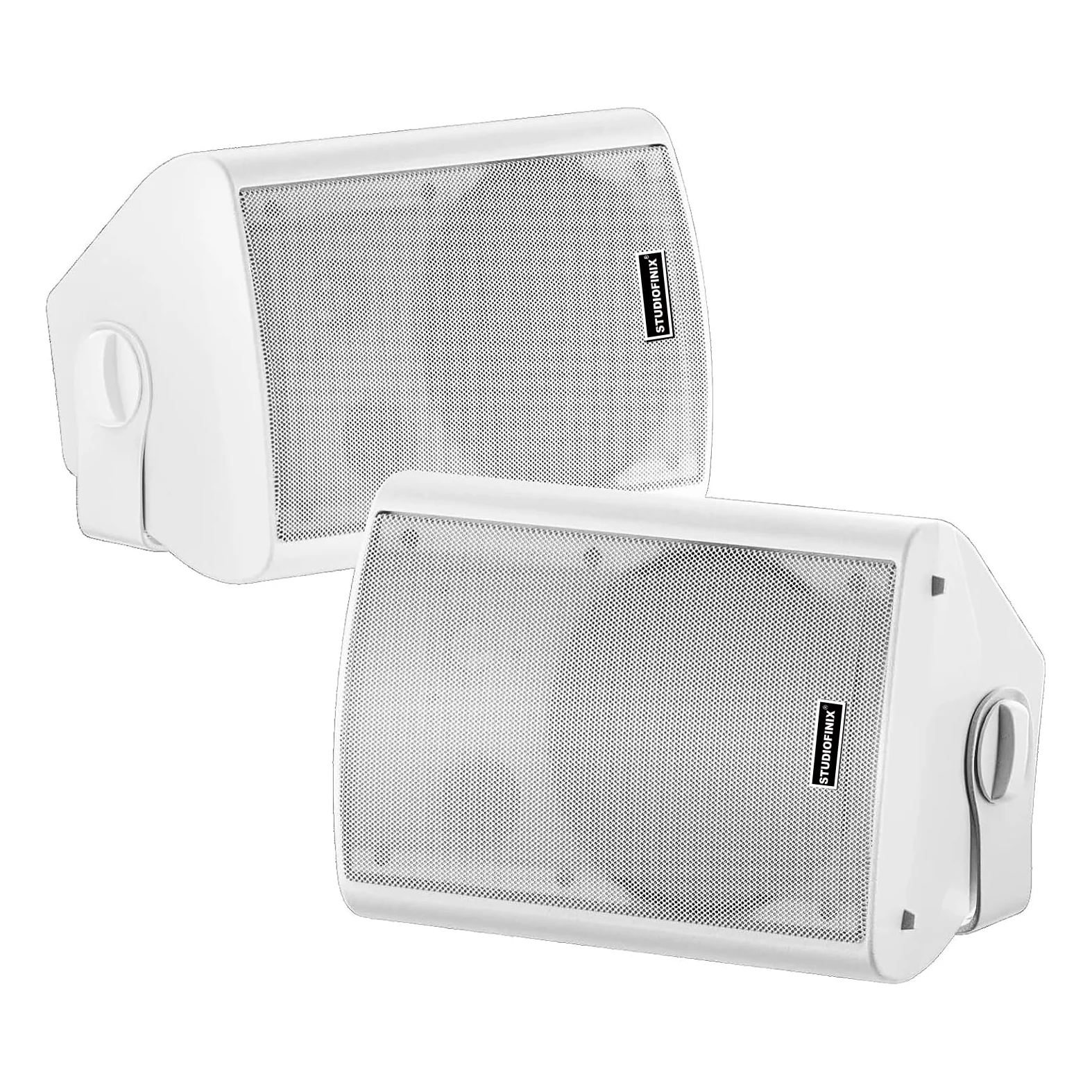 STUDIOFINIX 5,25-Zoll-Lautsprecher (300 W), wasserdicht, für den Innen- und Außenbereich, Bluetooth 5.1, Wandmontage, drahtlose Synchronisierung mehrerer Lautsprecher mit IR-Fernbedienung, für Terrass