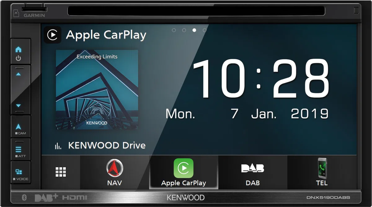 Kenwood DNX5190DABS Navigationssystem 17,1 cm (6.75") Touchscreen TFT Fixed Schwarz 2,1 kg
