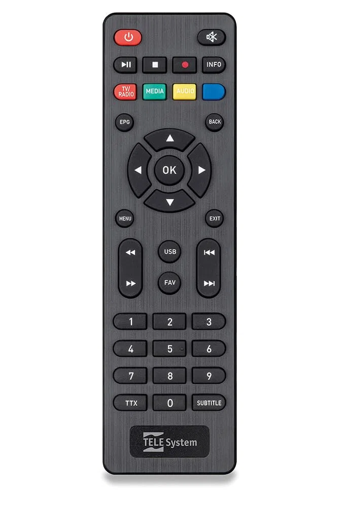 Tele System Digital Terrestrial Decoder TS6815/02 DVB-T2 HEVC 10 bit-HD HDR HLG Technologie-AUTOSCAN und LCN für logische Senderreihenfolge-Aktualisiertes EPG- Media Player-Fernbedienung inklusive