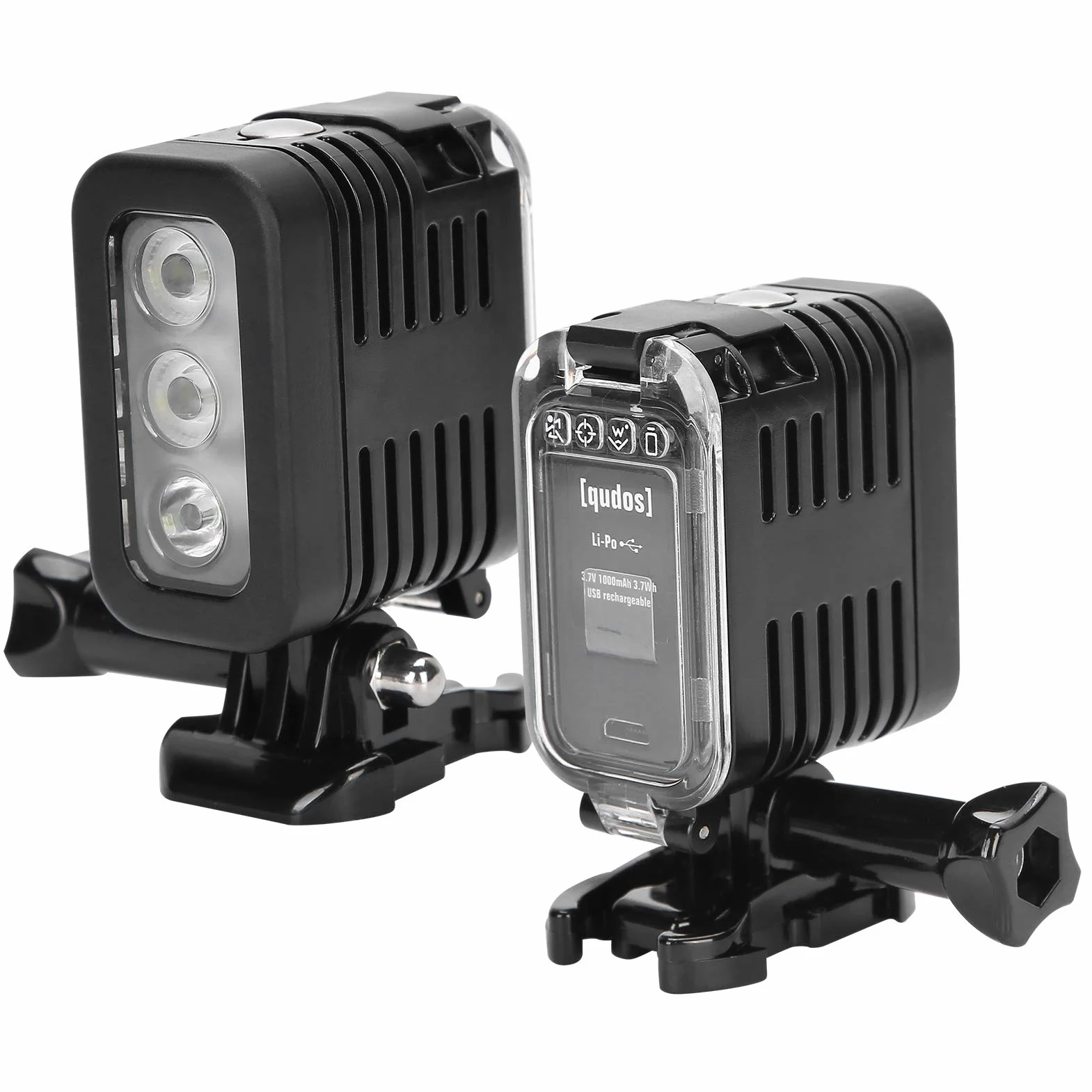 45M Wasserdichte LED Video Tauchfülllicht Unterwasser für 4/3+/3/2/1, Sj4000, Yi, 5/6 Session, Tauchlicht mit 3 Modi Hoch/Niedrig Helligkeit