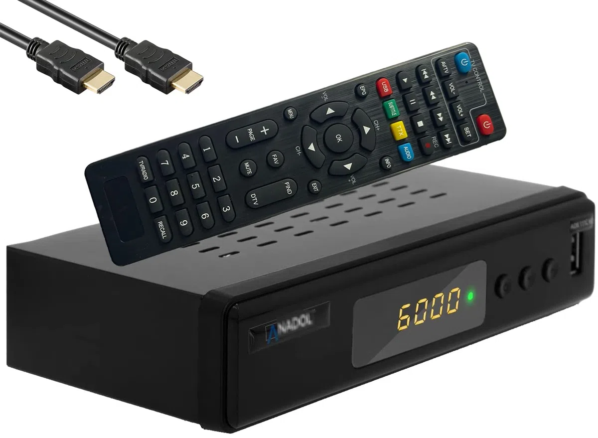 Full-HD Kabelreceiver Digital DVB-C (HDMI,Scart,USB,PVR,Display,Tasten, 2in1 Fernbedienung)