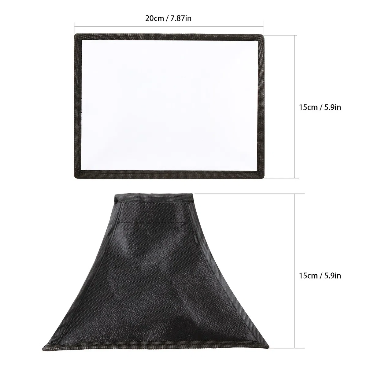 BLITZ Softbox Speedlight Diffusor Kit - 20cm Achteck Softbox + 20x15cm Softbox für Blitzgerät, Universalhalterung für Canon Nikon Sony