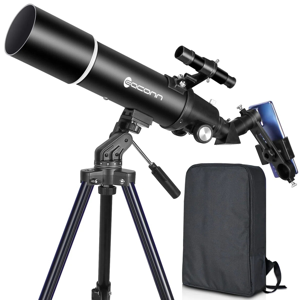 Teleskope für Erwachsene Astronomie, 80mm Aperture 600mm Refraktor Teleskop für Kinder, Anfänger, kompakte und tragbare Reiseteleskope mit Rucksack