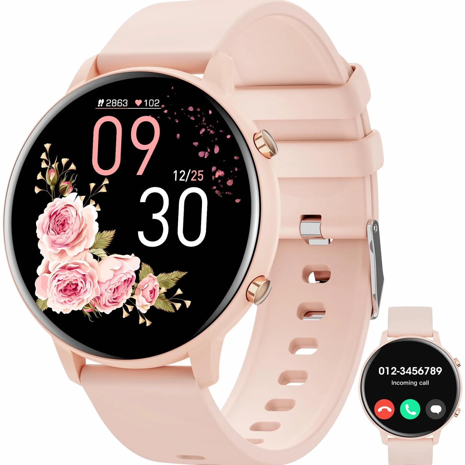 Hwagol Smartwatch Damen Herren, 1.39" Zoll Touchscreen Smart Watch mit Bluetooth Anrufe, Uhr Damen Herren mit 140+ Sportmodi SpO2 Pulsuhr Schlafmonitor Schrittzähler, Armbanduhr für iOS Android