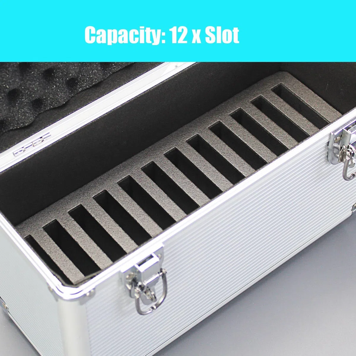 GLOTRENDS B12 12-Slot Handy-Aufbewahrungsbox, tragbares Design zum Tragen und Transportieren, IP65 wasserdicht, Handy-Organizer und Schutzbox