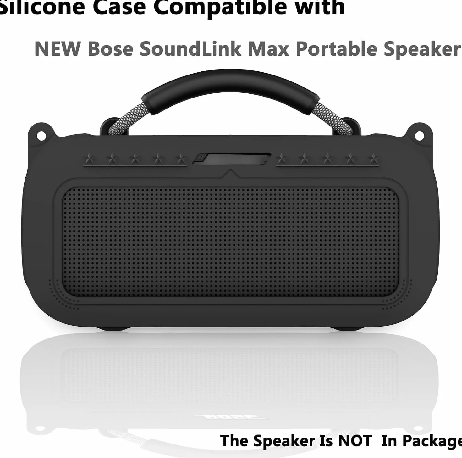 Silikon Case Cover und Srap für Bose SoundLink Max Portable Lautsprecher, weiche Schutzhülle für Bose SoundLink Max Portable Lautsprecher Zubehör (nur Case)