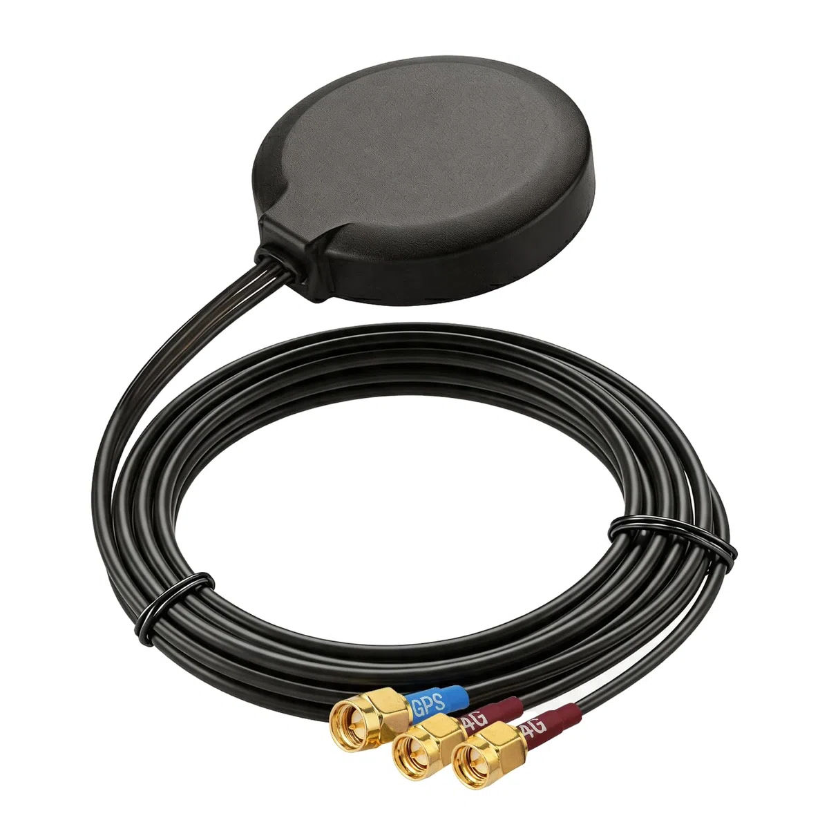 Bingfu 4G LTE MIMO Mobilfunk GPS Antenne mit Magnetischer Klebemontage Kompatibel mit 4G GPS Ladestation IBR900/1700 Wireless Airlink MG90 MP70 GX450 RV50 Industrie Gateway Modem Mobiler Router