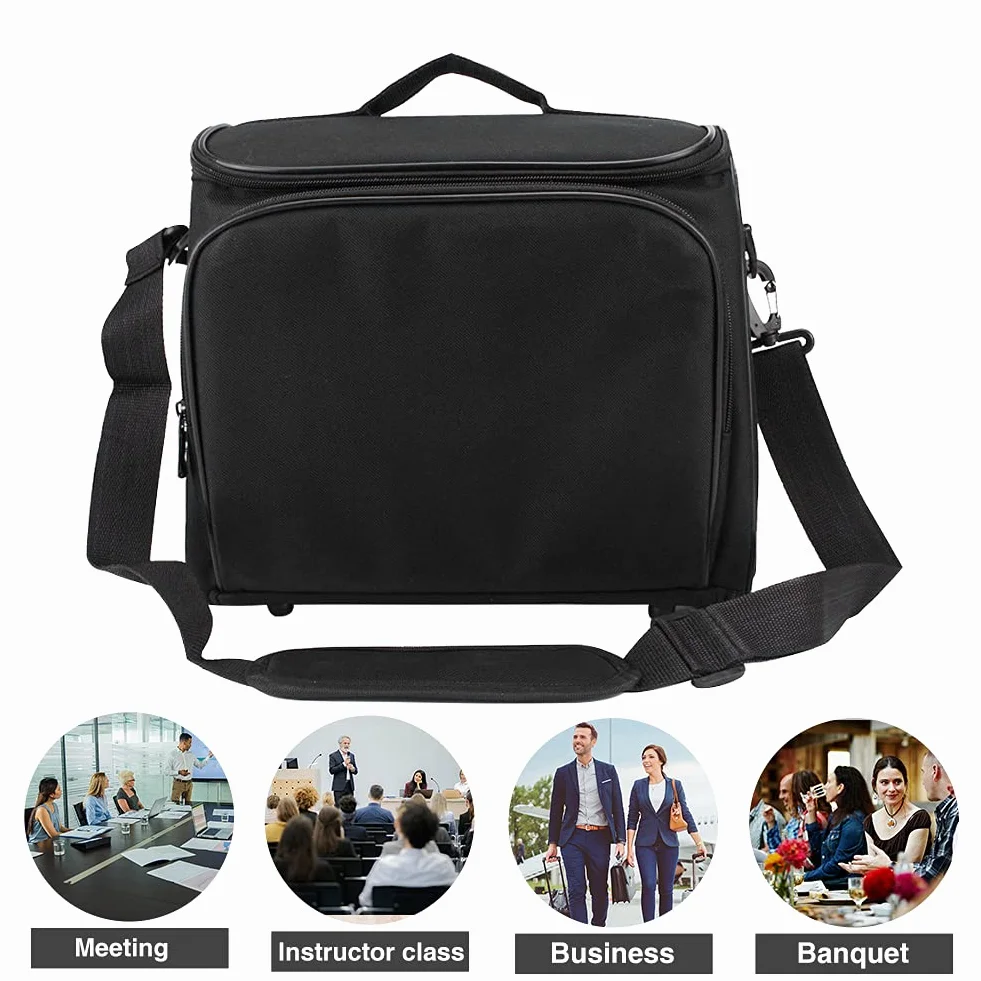 Beamer-Tasche: Video-Projektor-Tasche mit rutschfester Projektor-Tragetasche für Transport und Aufbewahrung, Größe M
