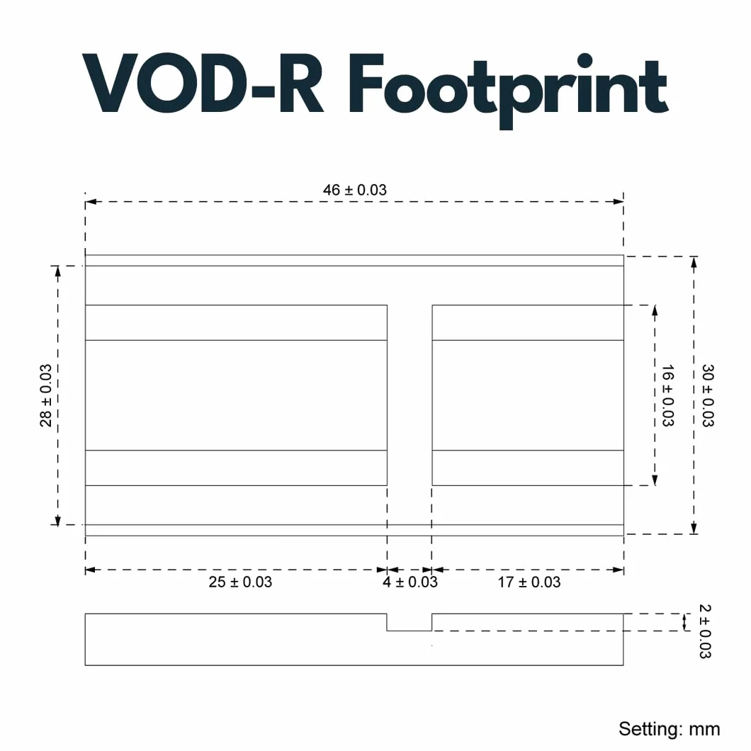 Vector Optics SCFRM-14 Montage mit VOD Footprint für 21mm Weaver, (kompatibel zu Aimpoint Acro)