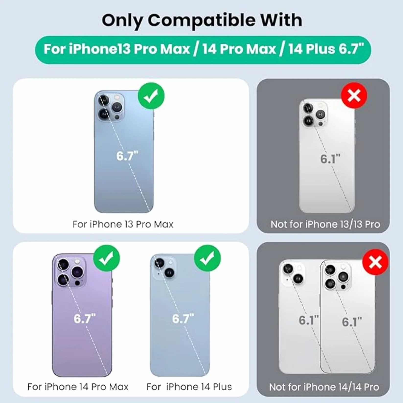 Akkuhülle für iPhone 14 Plus/14 Pro Max/13 Pro Max, 8600mAh Smart Battery Case Zusatzakku Ladehülle, Abnehmbare Tragbare Handyhülle Akku, Powerbank Hülle für iPhone 13Promax/14Plus/14Promax 6,7 Zoll