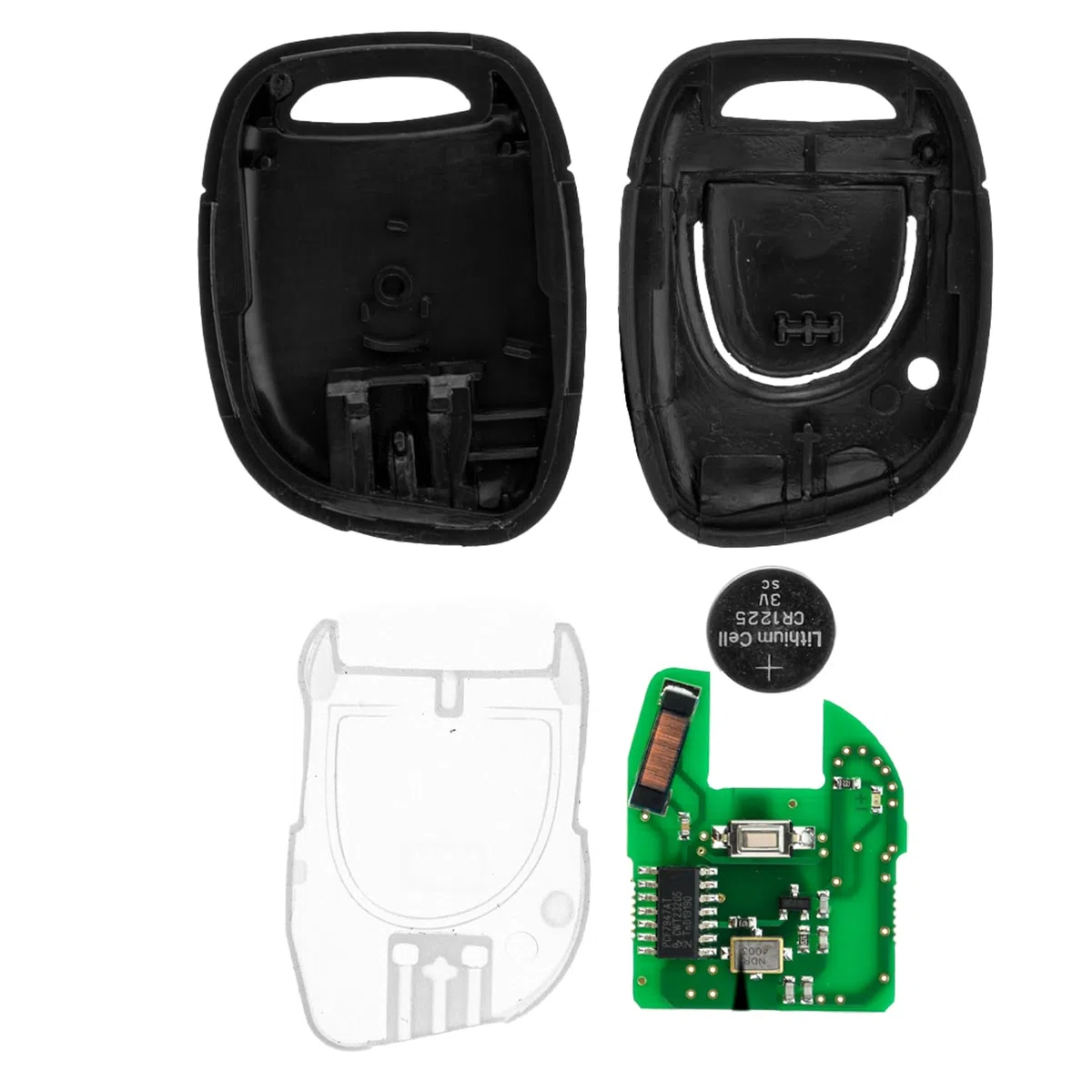 MT-KEY 2 Tasten Funk Schlüssel 434MHZ kompatibel mit Renault Clio II III 01-12 Symbol 01-08 433,05MHz Autoschlüssel Fernbedienung