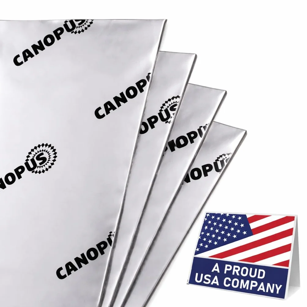 CANOPUS Professionelle Dämmmatte Auto 2mm 0,94m², 10 Blatt Schwerlast Selbstklebende Alubutyl Schalldämmung Auto, Vibrationsdämpfung für PC, Kfz, Fahrzeugboden, Seitenwände, Türen, Motordämmmatte