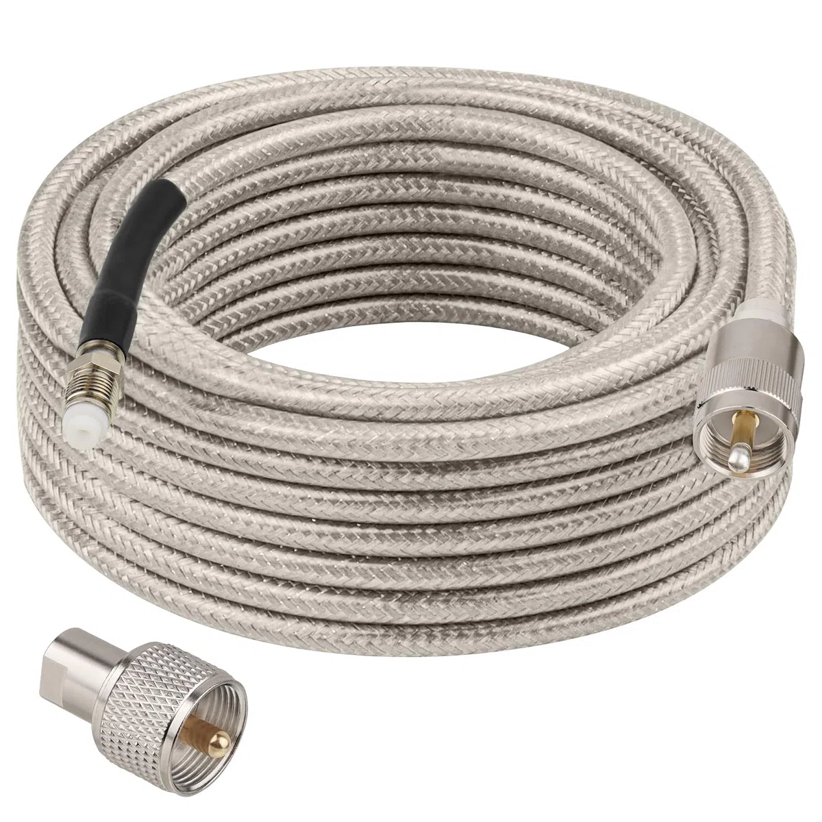 CB-Koaxialkabel, RG8X FME-Buchse auf UHF-PL-259-Stecker mit FME-Stecker auf PL-259-Adapter, verlustarmes RF-Koaxialkabel für Antenne, CB-Radio, Ham Radio, Marine, Mobile und GPS-Systeme