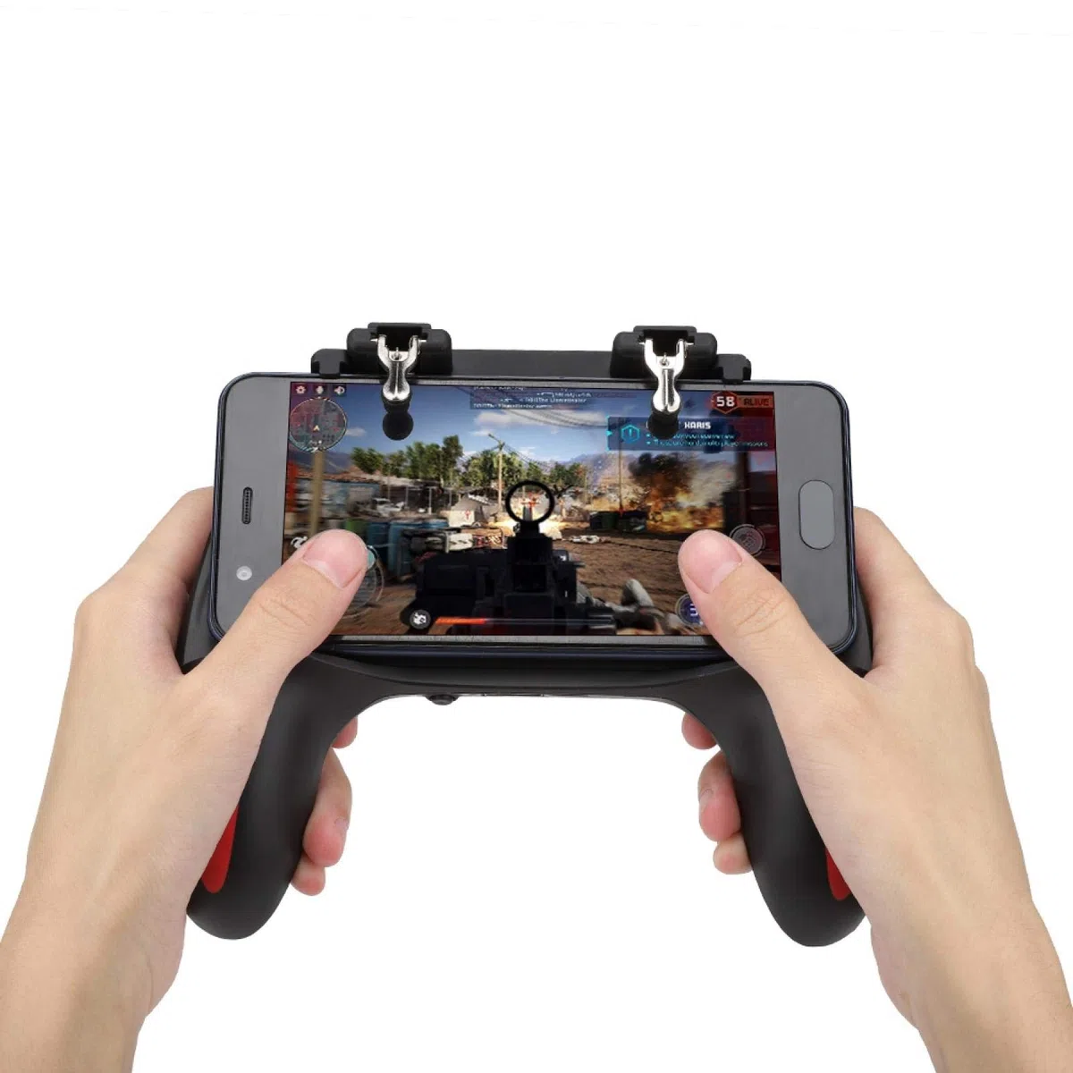 VBESTLIFE Wärmeableitung Gamepad, Gamepad für Handy-Gamecontroller mit Zwei Lüftern für 4,7-6,5-Zoll-Telefone(5000mah)