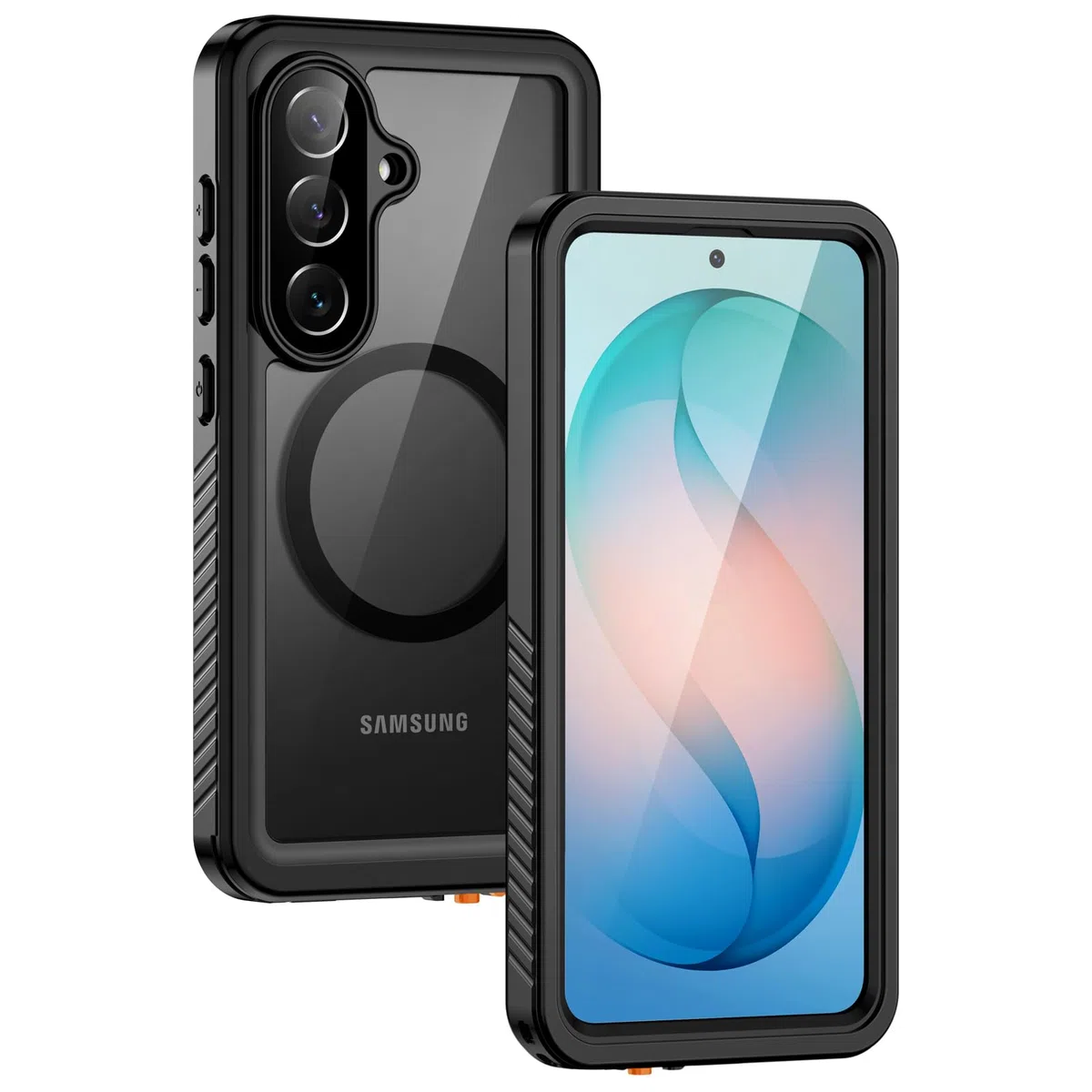 Lanhiem für Samsung Galaxy S26 Hülle, IP68 Wasserdicht Kompatibel mit Magsafe Handyhülle Samsung S26 5G 360 Grad Schutzhülle Magnetisch Stoßfest Staubdicht Sturzfest Outdoor mit Displayschutz, Schwarz