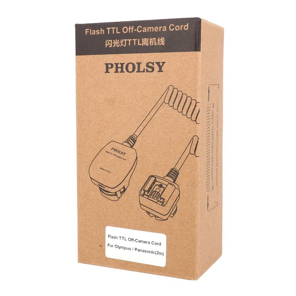 PHOLSY TTL Kamera Blitzkabel Blitz Zubehör Verbindungskabel kompatibel mit Olympus/Panasonic - 2 m, ähnlich FL-CB05