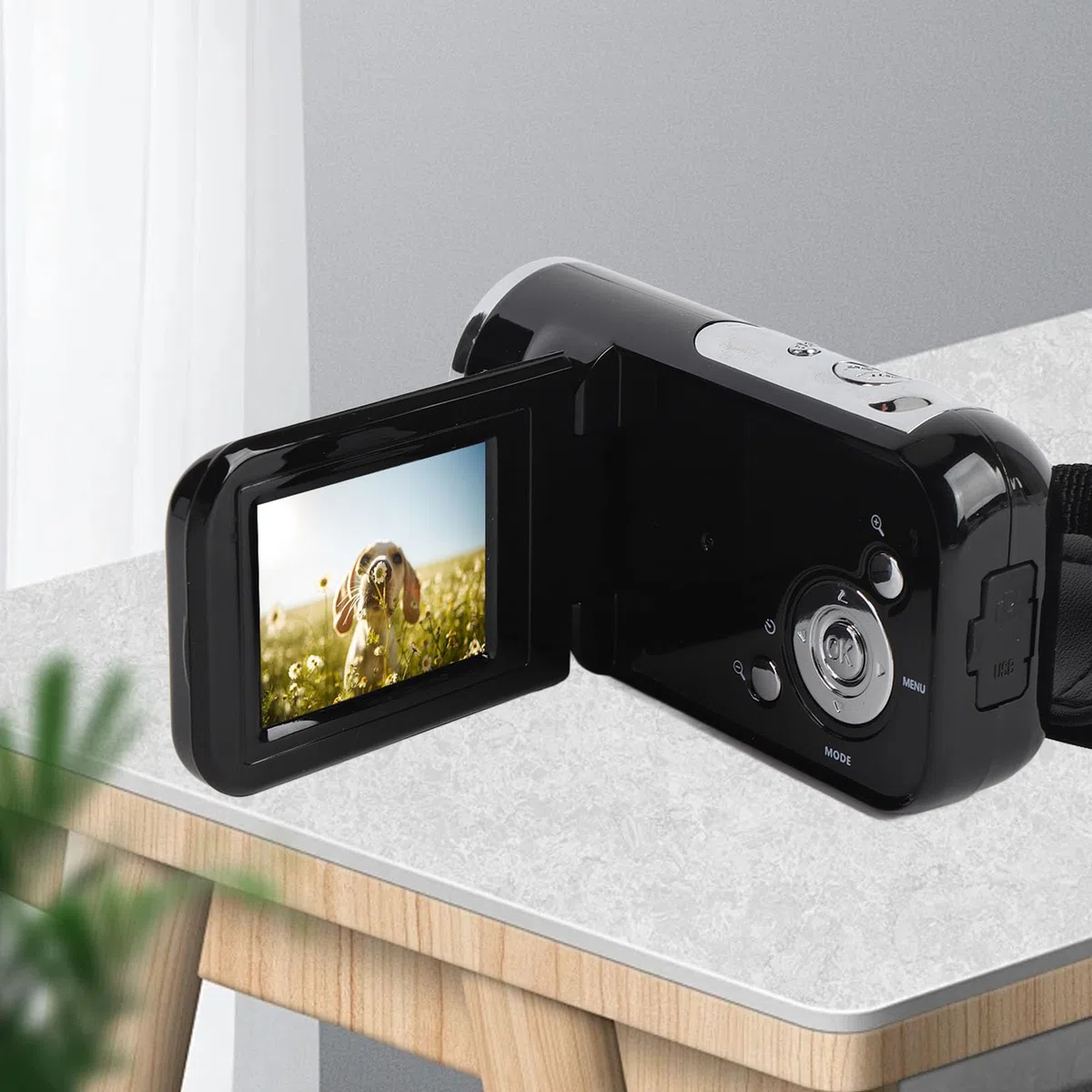 Digitale Videokamera DV -Camcorder, 1080p 16 MP 2 Zoll LCD -Bildschirm, Anti -Shake, 16 -Fach Digitaler Zoom, für Reise -Vlogging (Black)