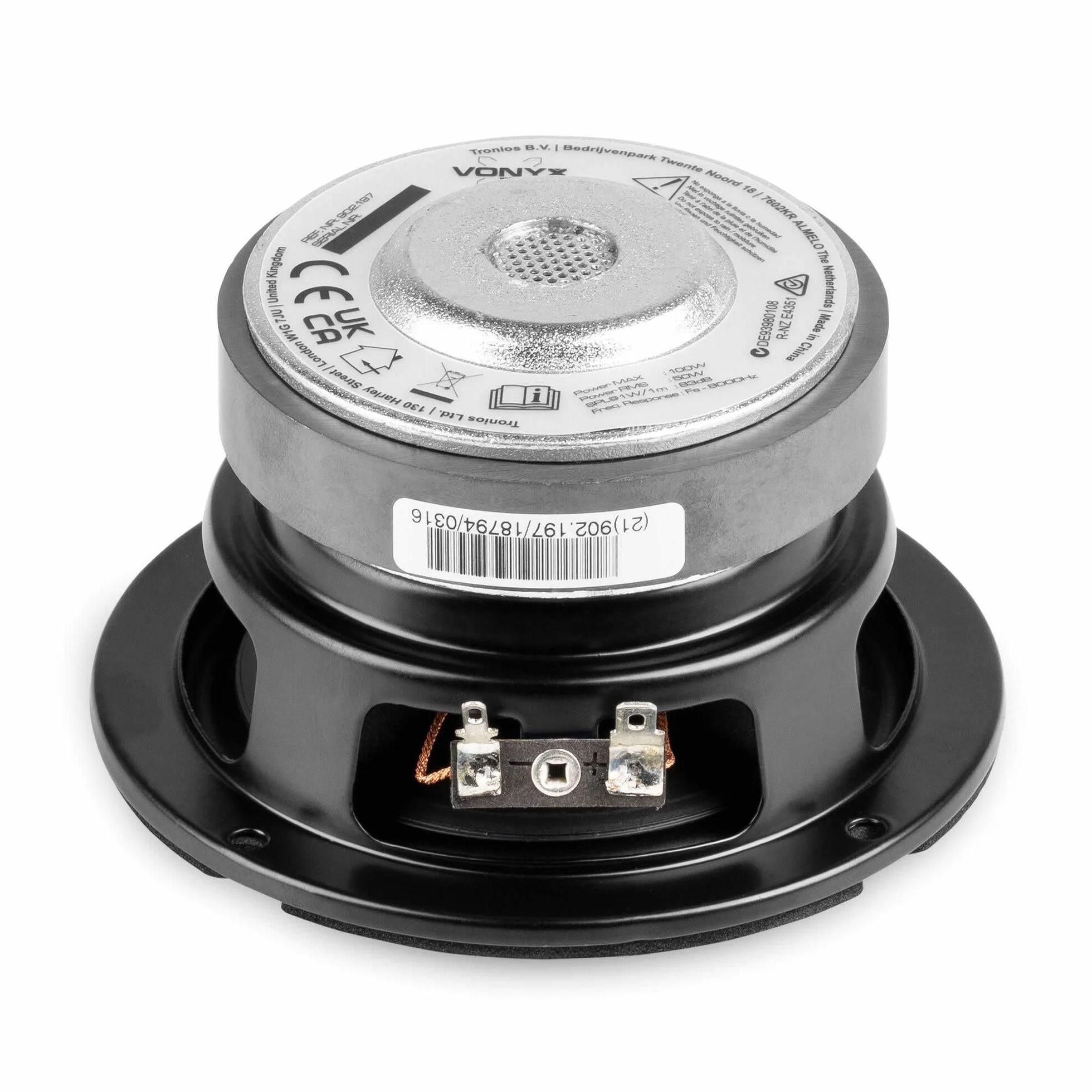 Vonyx WPP10 HiFi Basslautsprecher 4" 10cm 50W - Schwarz