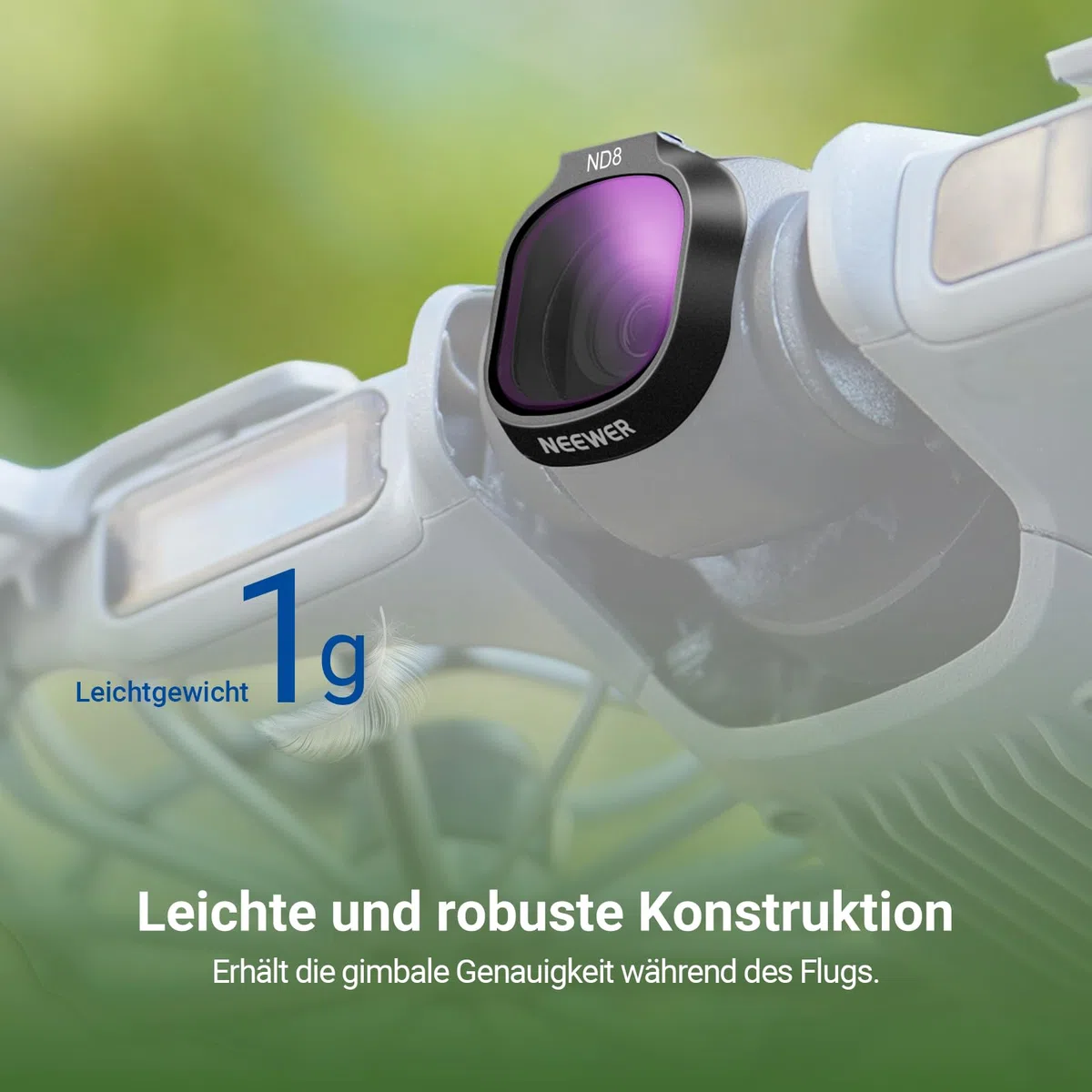 NEEWER UV + CPL + ND Filter Set kompatibel mit DJI NEO 2 nur, 6er Pack Snap On Zubehör Kit für Drohnen Kameraobjektive, Graufilter (ND8/16/32/64) zirkularer Polarisationsfilter Polfilter, FL-N71