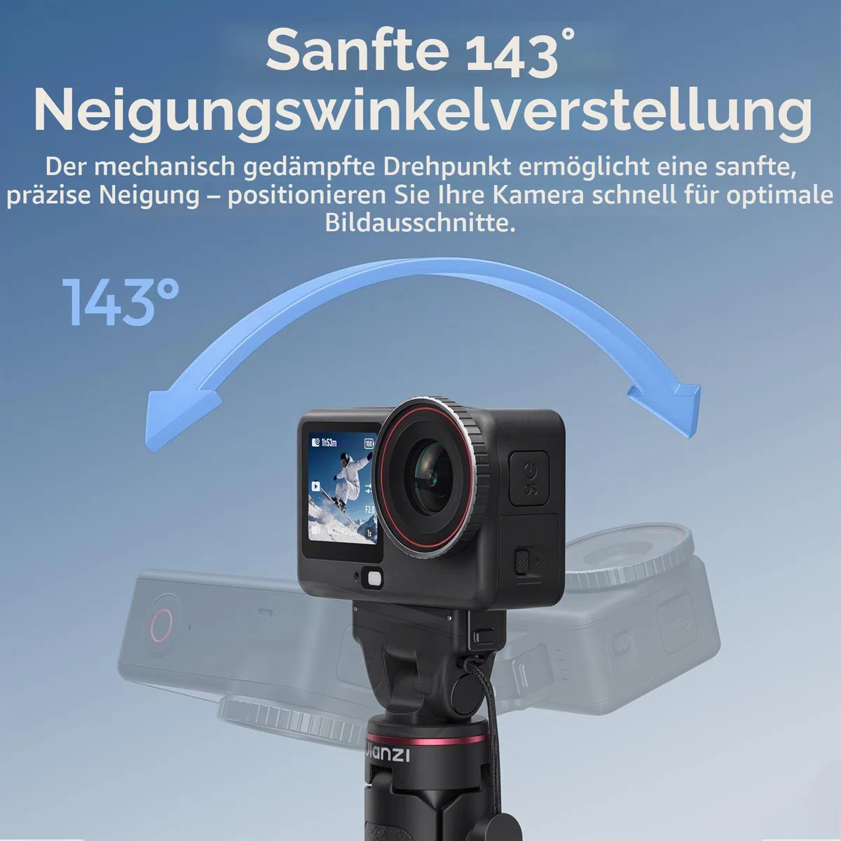ULANZI MT99 Mini Stativ mit Magnetischer Schnellverschluss für DJI Osmo Action 6/Nano, 2-in-1 Selfie Stick Stativ, Leicht und tragbar, 26cm Action Kamera Stativ - 3-teilige Teleskopstange