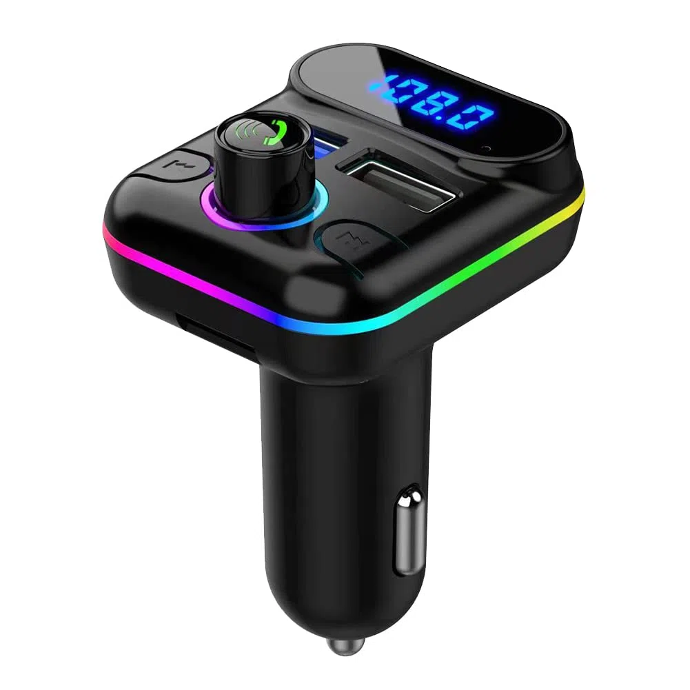Auto-Freisprecheinrichtung M33 Bluetooth-Kompatibler 5.0-FM-Sender Dual-USB-Ladegerät-Kit MP3-Modulator-Player Disk-Player