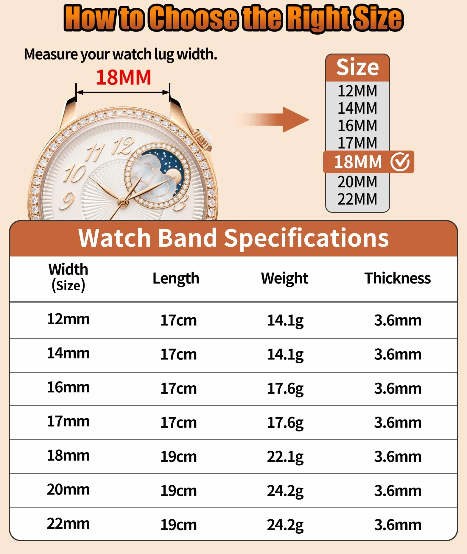 BINLUN Harz-Uhrenarmband 12mm 14mm 16mm 17mm 18mm 20mm 22mm, modisches Schmetterlingsarmband für Smartwatches, Schnellwechsel, leichtes Ersatzarmband mit silber/roségold Schließe, verbessertes Glied