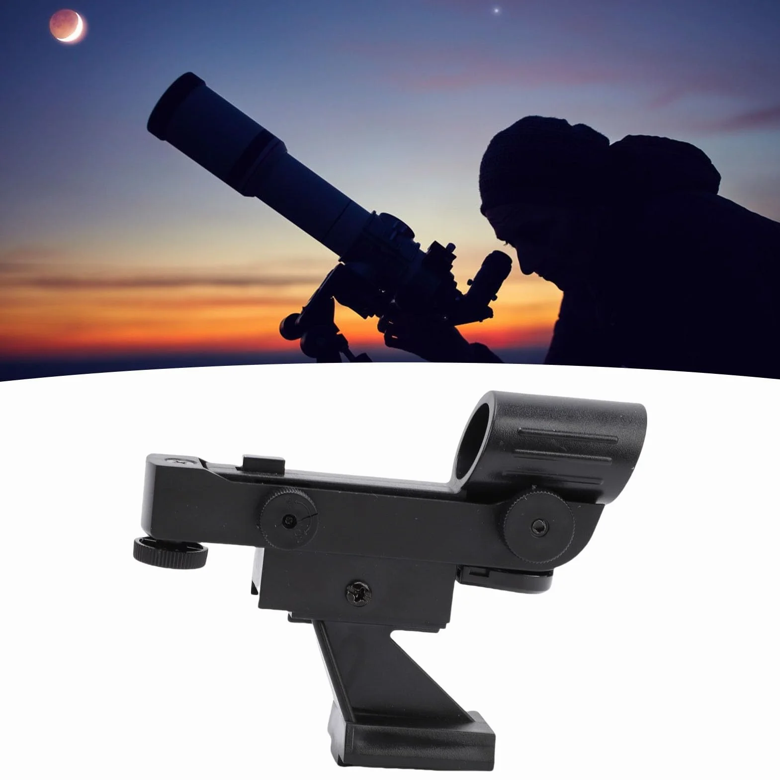 PUSOKEI ROT DOT FODER-Bereich für Astronomische Teleskopreflex-Sucher, Sternzeiger Sucher Astronomisches Teleskopzubehör mit Slide-In-Klammer