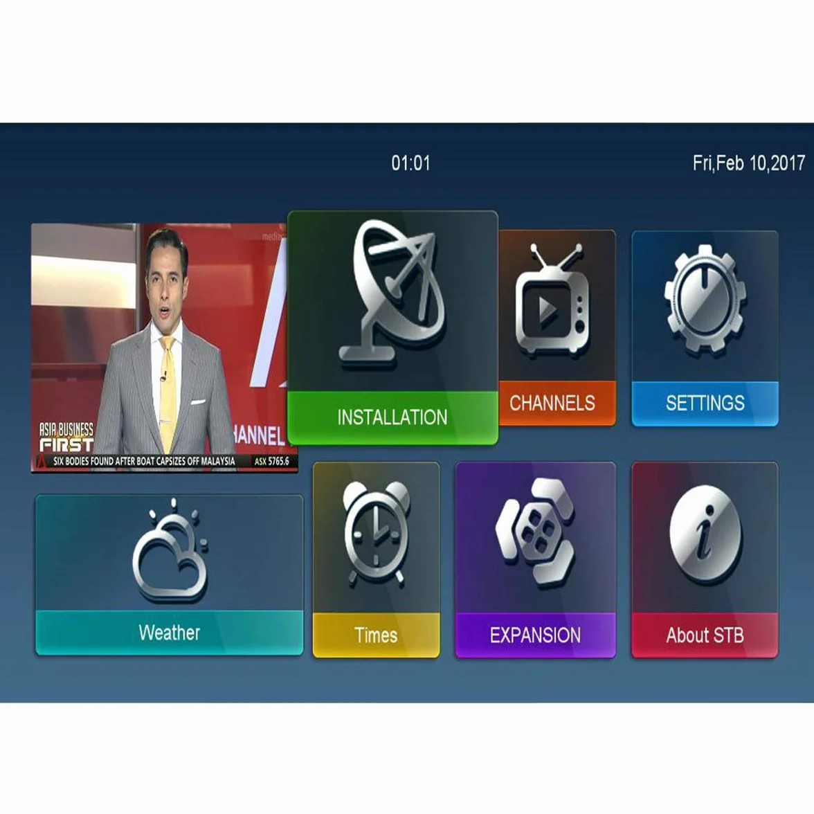 Viark Sat - Digitaler Satellitenempfänger Full HD DVB-S2 Multistream H.265, mit LAN, USB WiFi Antenne und CA Kartenleser