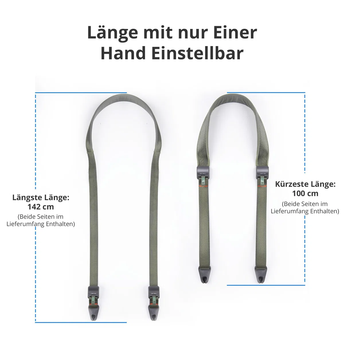 PGYTECH Kamera Schultergurt Breit Kameragurte für Fotografen 110-152 CM Verstellbarer Schnellverschluss Kamera Nackengurt für DSLR SLR