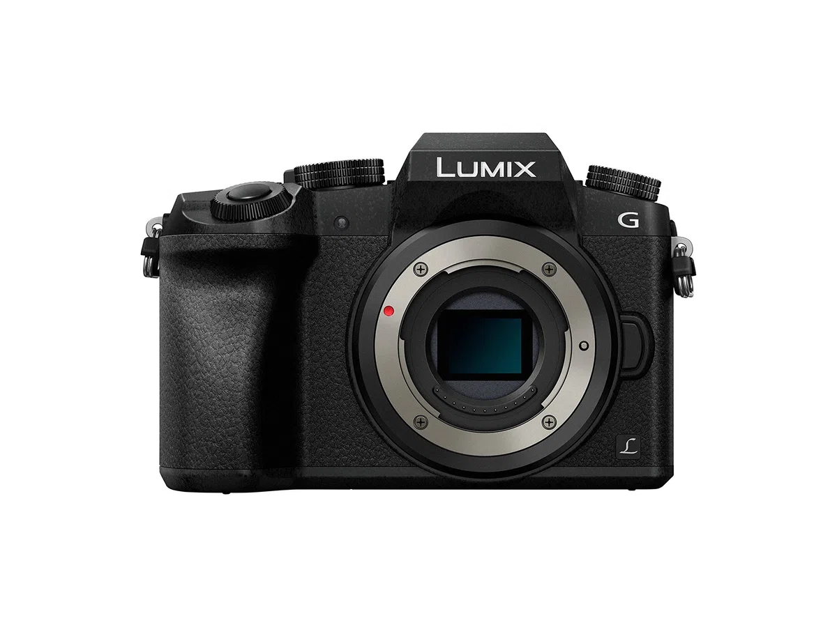 Panasonic Lumix G7 Hybridkamera (Sensor 4/3, 16 MP, OLED-Visier, schwenkbarer Touchscreen, ultraschneller Autofokus DFD, Video 4 K, Foto 4 K, WLAN) Schwarz – französische Version