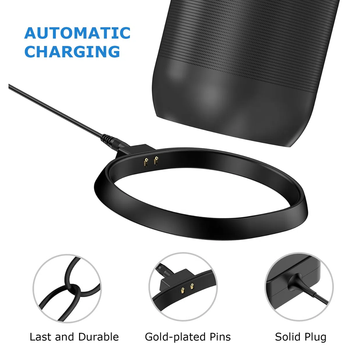Ladestation für Move, Ladekabel-Dock mit 45-W-Netzteil, Ersatz-Ladestation-Basisstationsadapter für Move Gen 2. und 1. – 6,6-Fuß-Kabel (EU-Stecker)