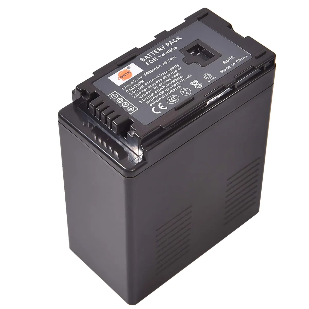 DSTE VW-VBG6 Li-Ionen Batterie und Micro USB Ladegerät Anzug kompatibel mit Panasonic NV-GS90,NV-GS98,PV-GS90,PV-GS500,SDR-H90,SDR-H258,AG-AC7,AG-AC130A,AG-AC160A,AG-AF100,HDC-HMC40