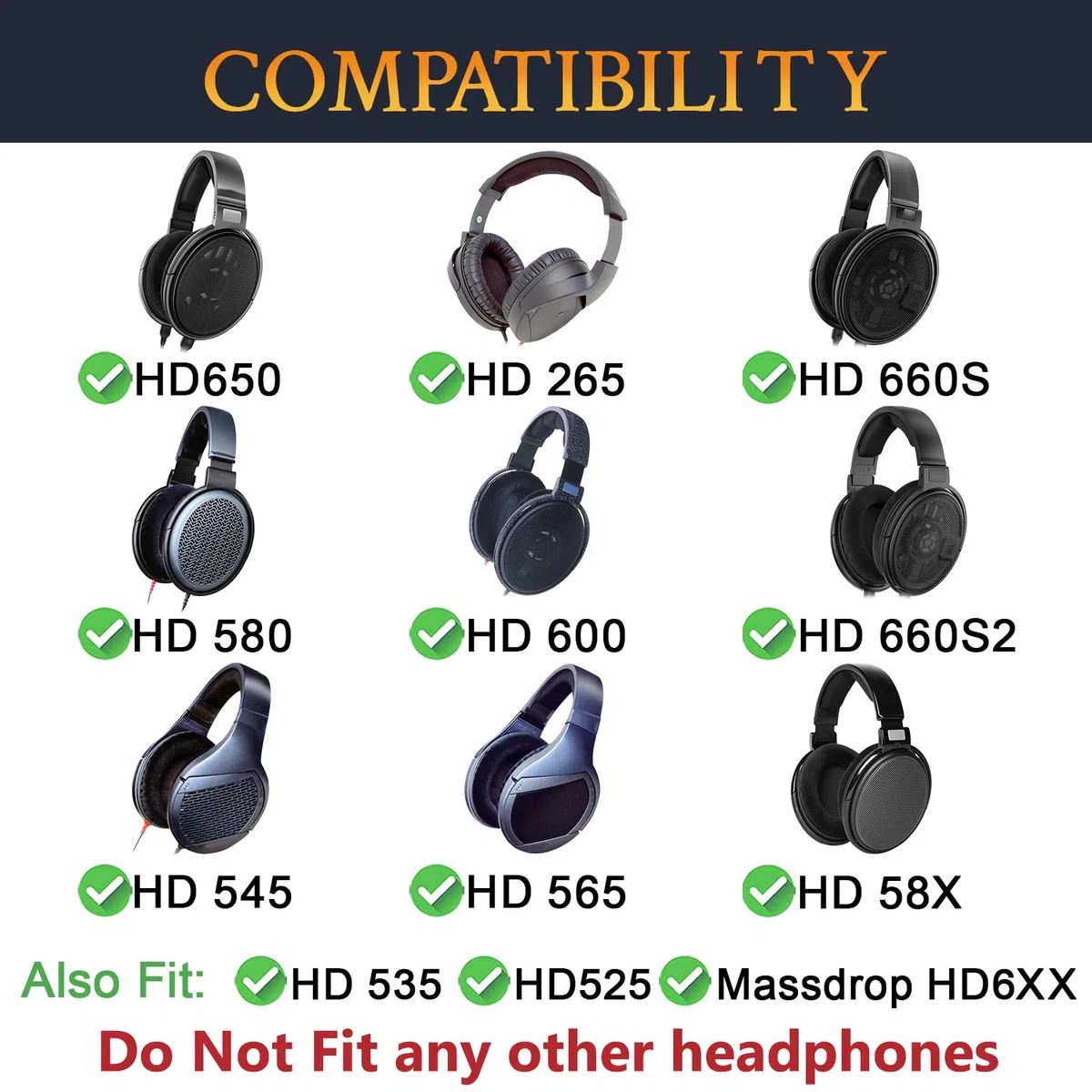 SOULWIT Kopfhörer Kabel für Sennheiser HD660S/HD660S2/HD650/HD600/HD580/HD58X/HD565/HD545/HD535/HD525/HD265, Verlängerungskabel (6N OCC-Kupfer) mit 3,5mm Stecker, 6,35mm Adapter–PVC (1,2m/4 ft)