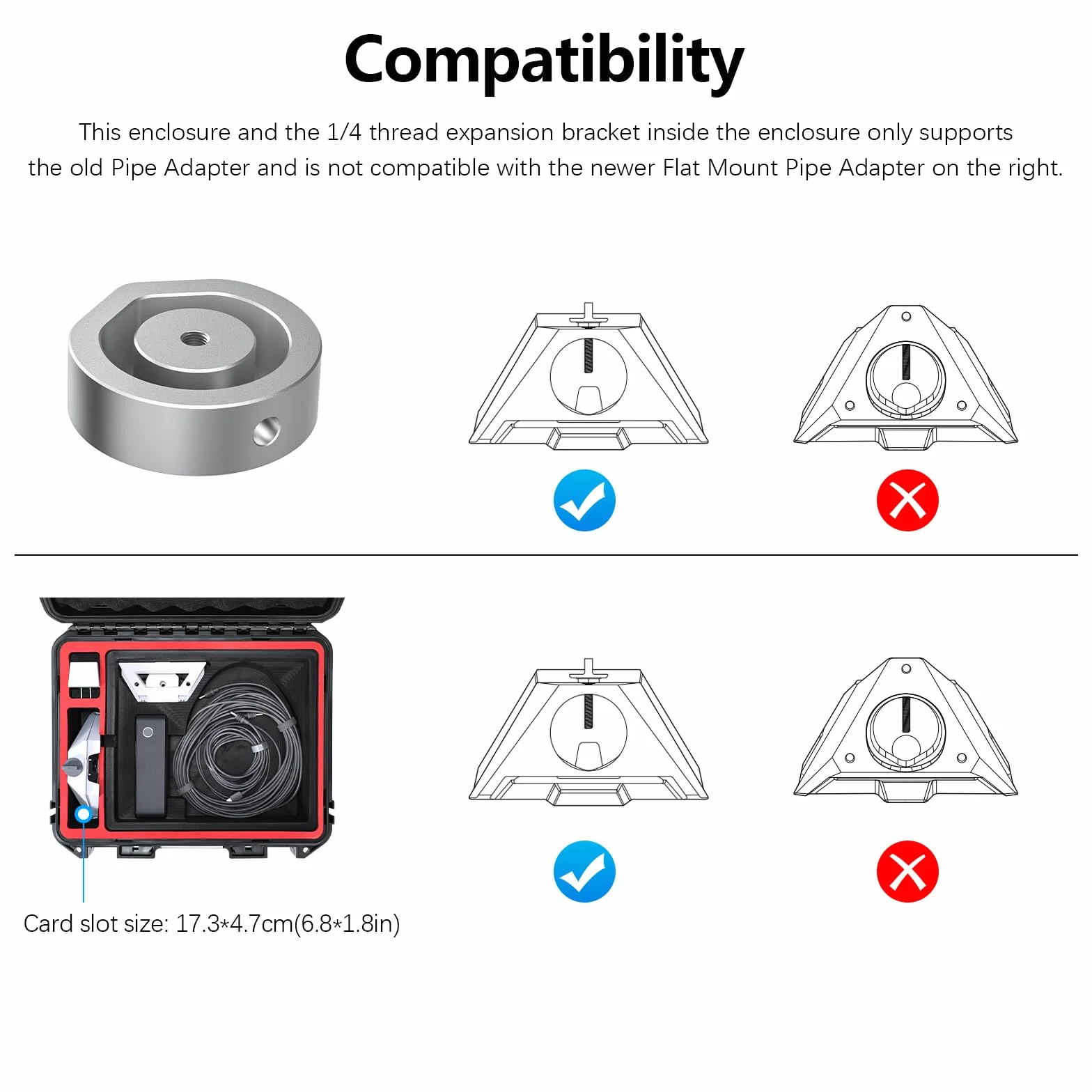 AMAZEAR Starlink Mini Accessories Waterproof Hard Case, Tragetasche für Starlink Mini Discs, kompatibel mit Ständern, Netzteilen, Kabeln und anderem Zubehör.