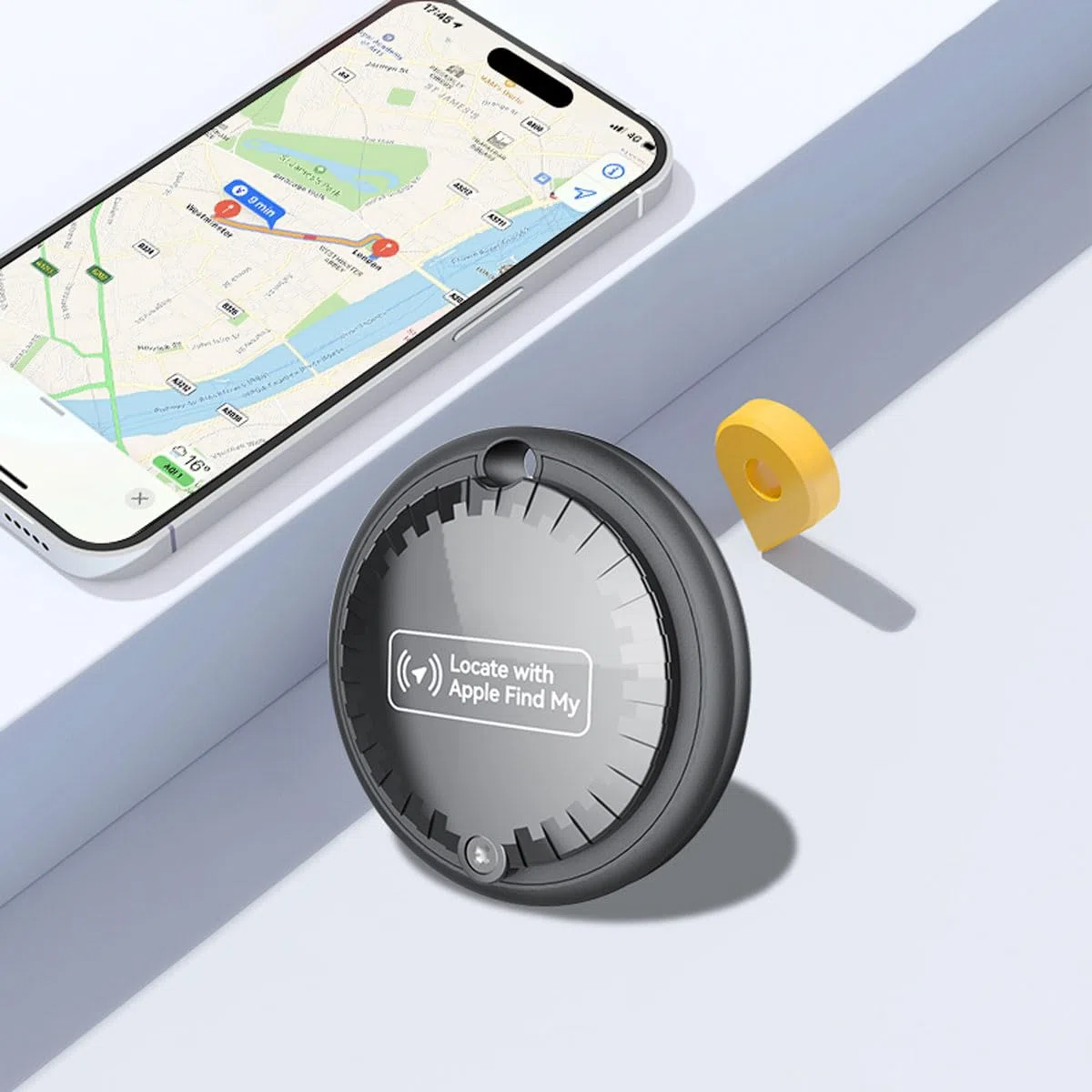 Air GPS Tracker Auto Schlüsselfinder, Smart Tag Kompatibel mit Apple Wo ist? APP (Nur iOS), Bluetooth Mini GPS Tracker für Kinder, Moto, Auto, Koffer, Hund (2)