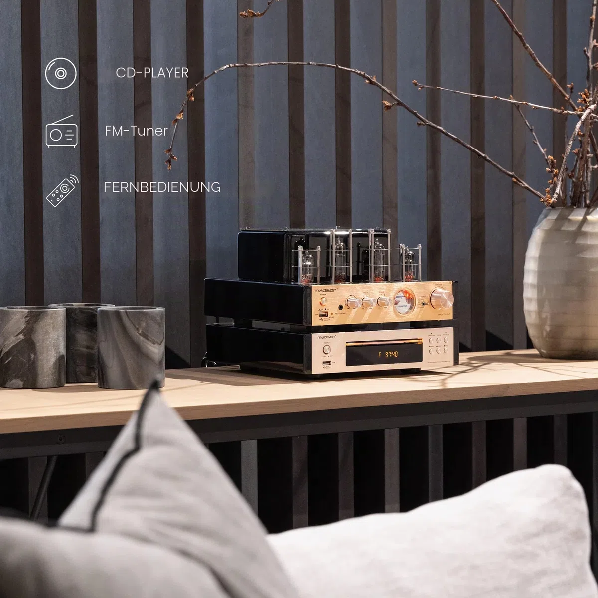 Madison MAD-CD10 FM Tuner UND CD Player Surround Sound TV Stereo Event Musik BESCHALLUNGSANLAGE